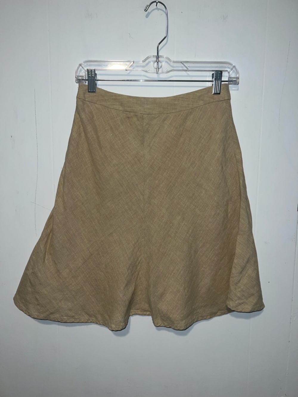 Women's A-Line Linen-Blend Skirt - Tan 0410264